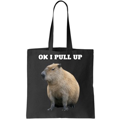 Ok I Pull Up Capybara Tote Bag