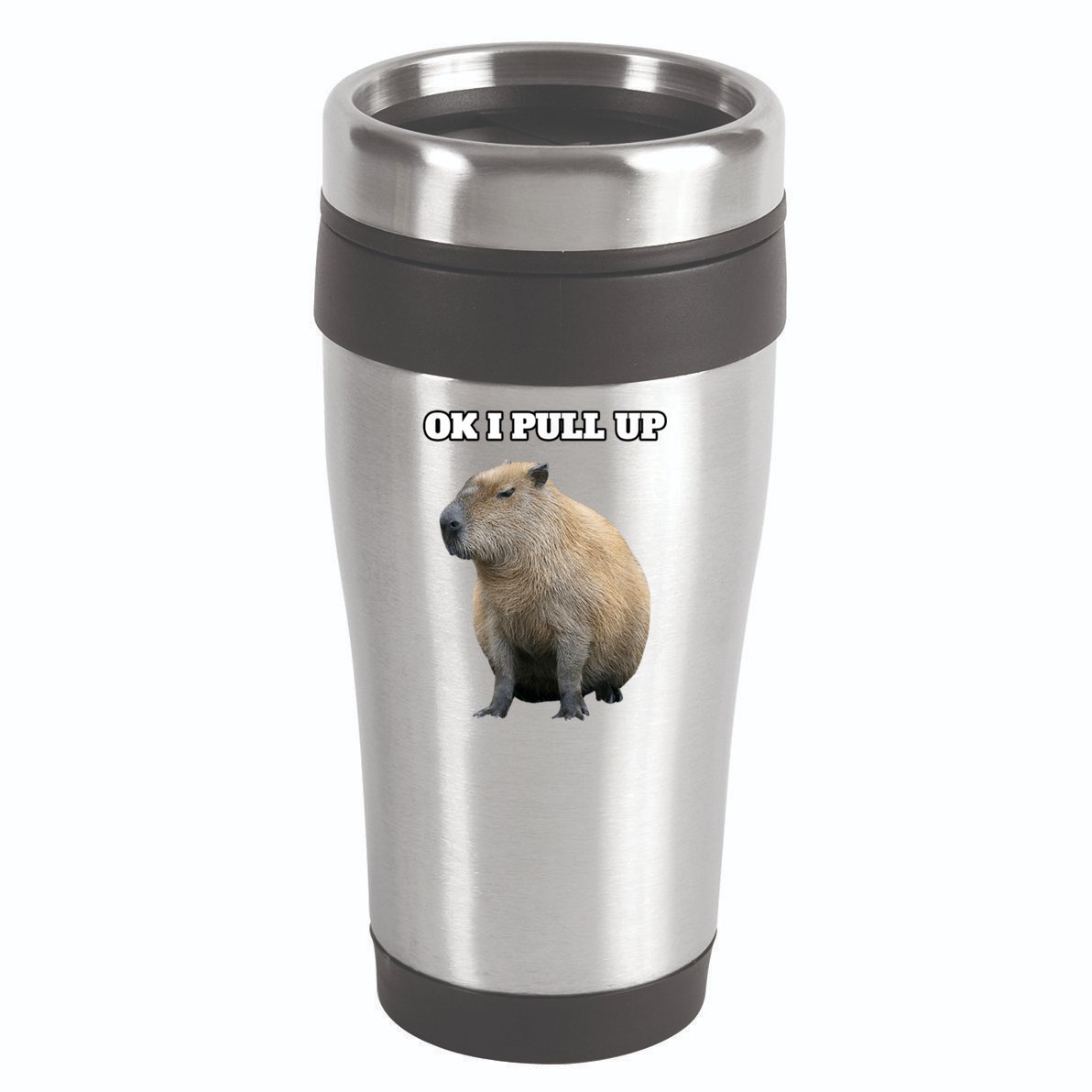 Ok I Pull Up Capybara 16oz Travel Tumbler
