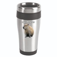 Ok I Pull Up Capybara 16oz Travel Tumbler