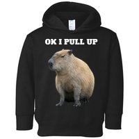Ok I Pull Up Capybara Toddler Hoodie