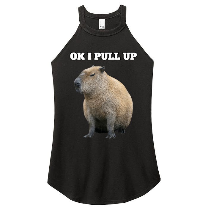 Ok I Pull Up Capybara Women’s Perfect Tri Rocker Tank