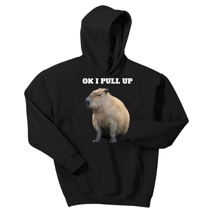 Ok I Pull Up Capybara Kids Hoodie