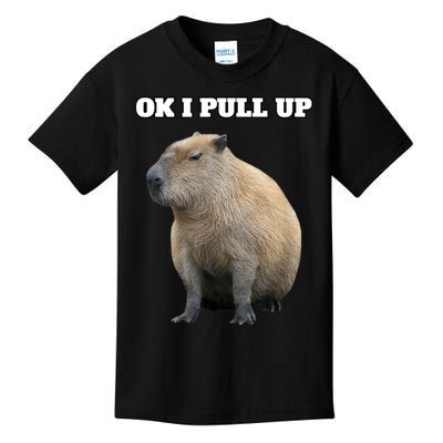 Ok I Pull Up Capybara Kids T-Shirt