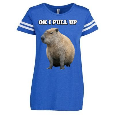 Ok I Pull Up Capybara Enza Ladies Jersey Football T-Shirt