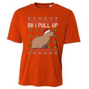 Ok I Pull Up Capybara Ugly Christmas Sweater Internet Meme Gift Cooling Performance Crew T-Shirt