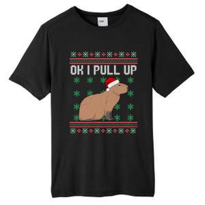 Ok I Pull Up Capybara Ugly Christmas Sweater Internet Meme Gift Tall Fusion ChromaSoft Performance T-Shirt