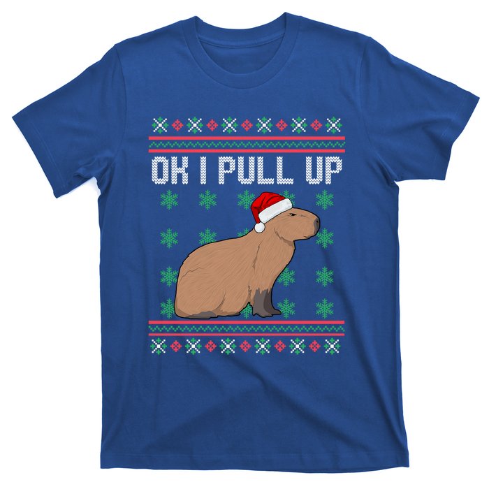 Ok I Pull Up Capybara Ugly Christmas Sweater Internet Meme Gift T-Shirt