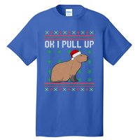 Ok I Pull Up Capybara Ugly Christmas Sweater Internet Meme Gift Tall T-Shirt