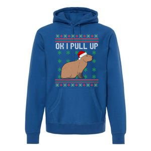 Ok I Pull Up Capybara Ugly Christmas Sweater Internet Meme Gift Premium Hoodie