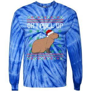 Ok I Pull Up Capybara Ugly Christmas Sweater Internet Meme Gift Tie-Dye Long Sleeve Shirt