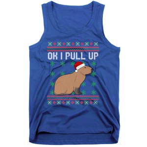 Ok I Pull Up Capybara Ugly Christmas Sweater Internet Meme Gift Tank Top