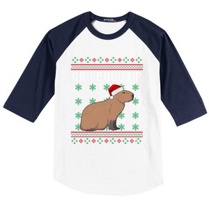 Ok I Pull Up Capybara Ugly Christmas Sweater Internet Meme Gift Baseball Sleeve Shirt