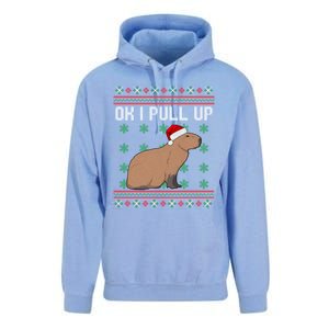 Ok I Pull Up Capybara Ugly Christmas Sweater Internet Meme Gift Unisex Surf Hoodie