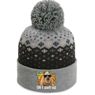 Ok I Pull Up Capybara Funny Meme The Baniff Cuffed Pom Beanie