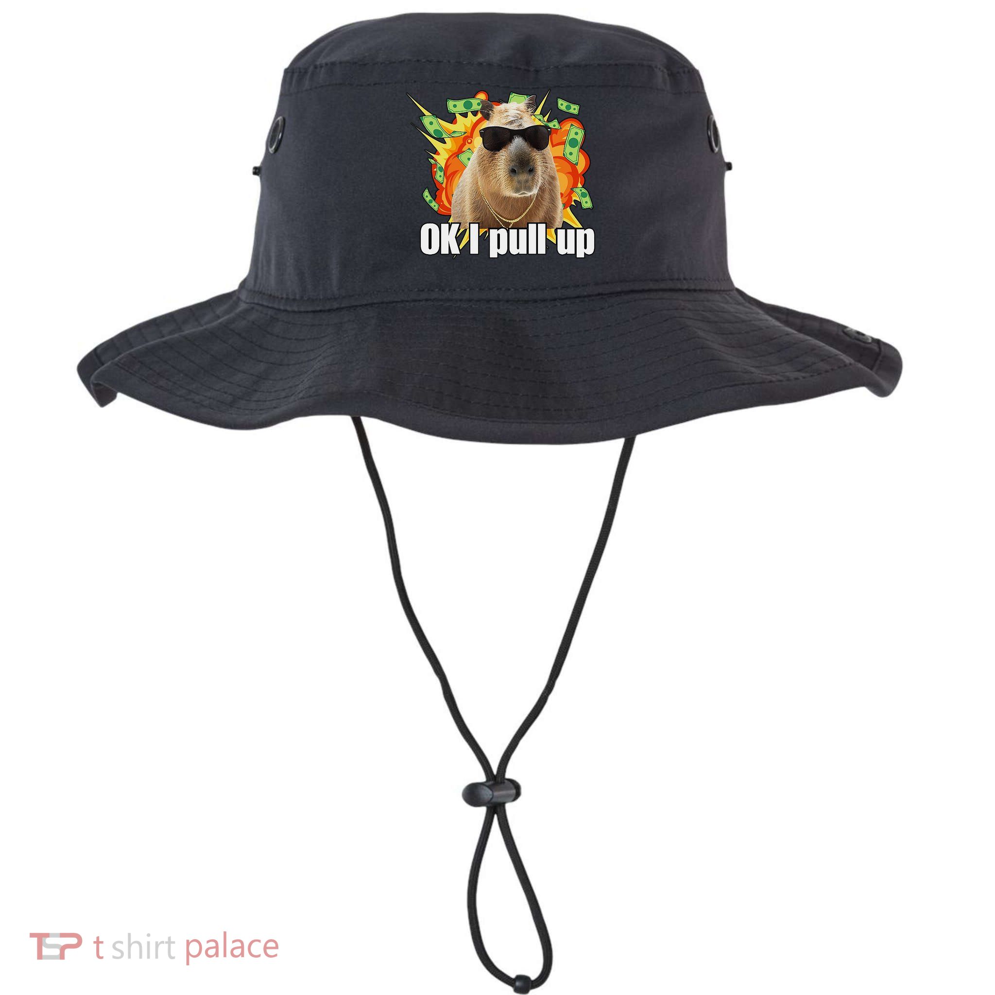 Ok I Pull Up Capybara Funny Meme Bucket Hat