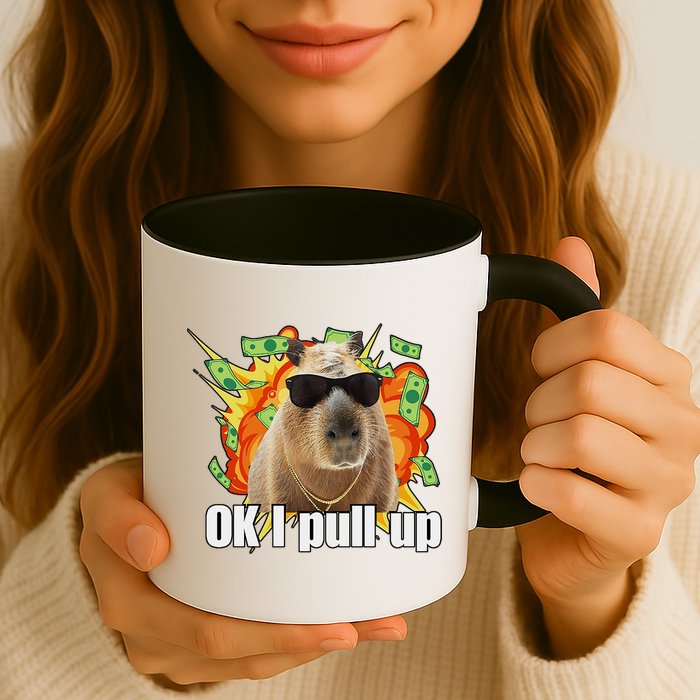 Ok I Pull Up Capybara Funny Meme Mug