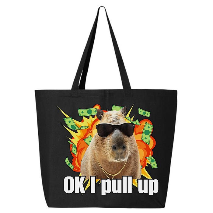Ok I Pull Up Capybara Funny Meme 25L Jumbo Tote