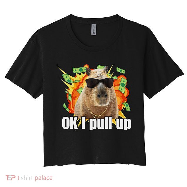 Ok I Pull Up Capybara Funny Meme Crop Top