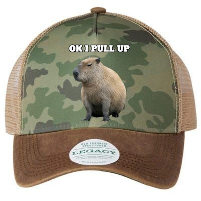 Ok I Pull Up Capybara Gift Funny Capybara Meme Ok I Pull Up Legacy Tie Dye Trucker Hat