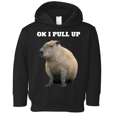 Ok I Pull Up Capybara Gift Funny Capybara Meme Ok I Pull Up Toddler Hoodie