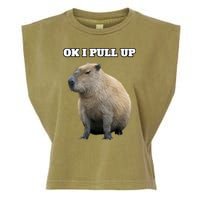 Ok I Pull Up Capybara Gift Funny Capybara Meme Ok I Pull Up Garment-Dyed Women's Muscle Tee
