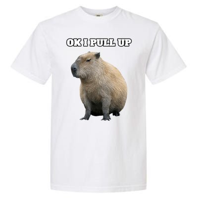 Ok I Pull Up Capybara Gift Funny Capybara Meme Ok I Pull Up Garment-Dyed Heavyweight T-Shirt