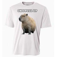 Ok I Pull Up Capybara Gift Funny Capybara Meme Ok I Pull Up Cooling Performance Crew T-Shirt