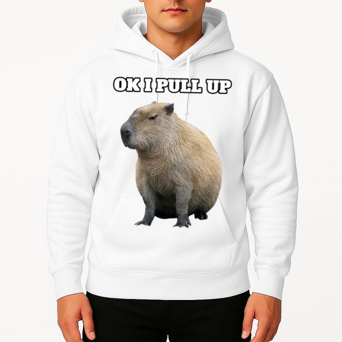 Ok I Pull Up Capybara Gift Funny Capybara Meme Ok I Pull Up Hoodie