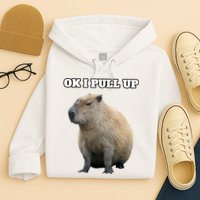 Ok I Pull Up Capybara Gift Funny Capybara Meme Ok I Pull Up Hoodie