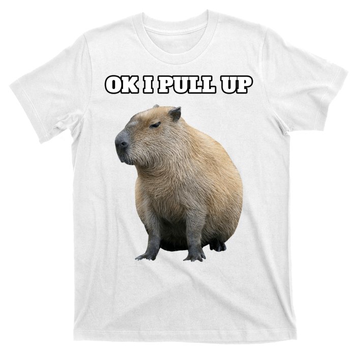 Ok I Pull Up Capybara Gift Funny Capybara Meme Ok I Pull Up T-Shirt