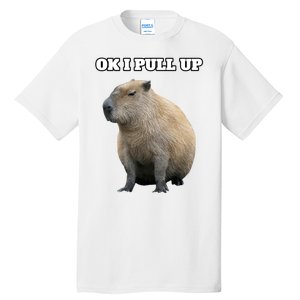 Ok I Pull Up Capybara Gift Funny Capybara Meme Ok I Pull Up Tall T-Shirt