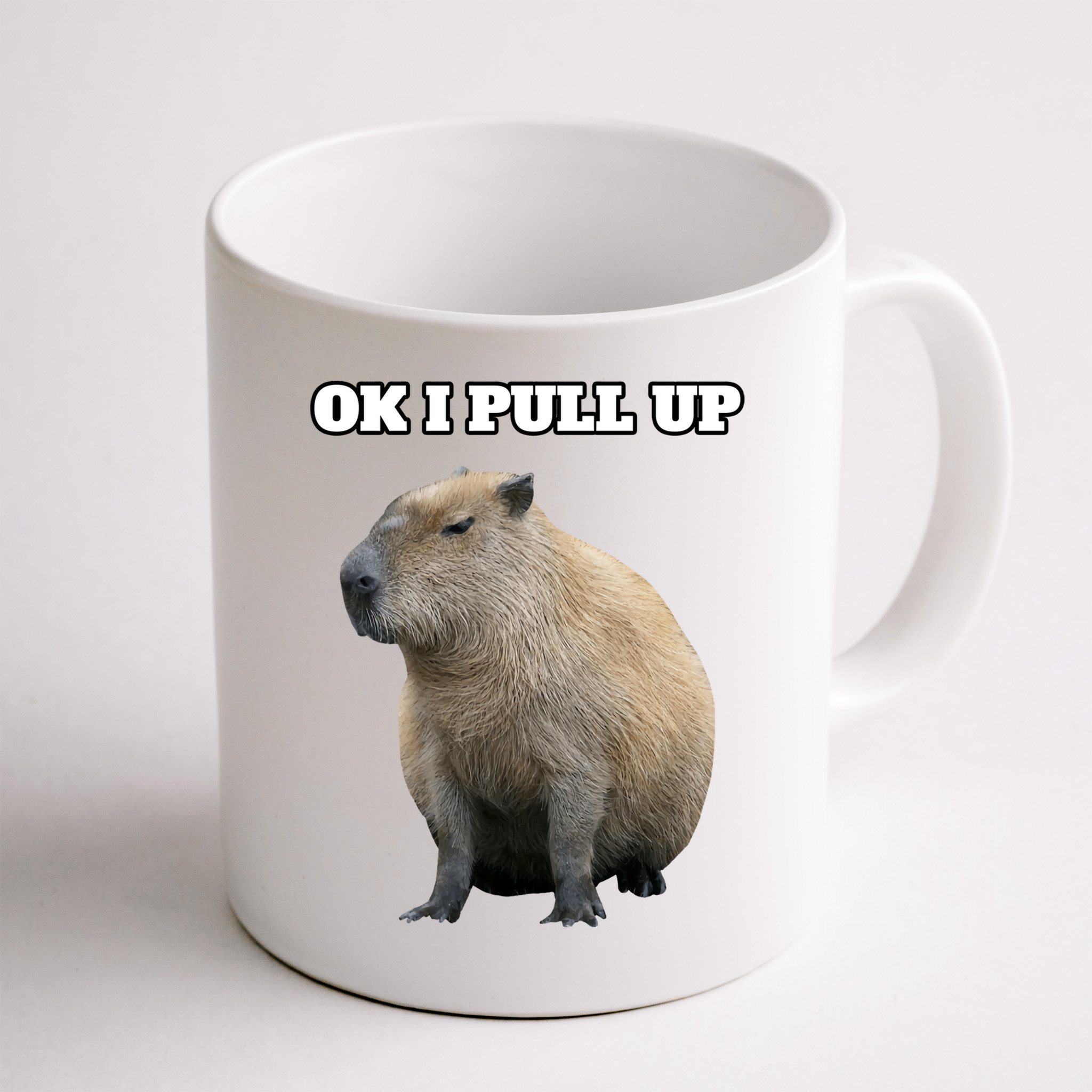Ok I Pull Up Capybara Gift Funny Capybara Meme Ok I Pull Up Mug