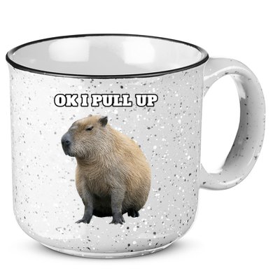 Ok I Pull Up Capybara Gift Funny Capybara Meme Ok I Pull Up 15oz Campfire Ceramic Mug