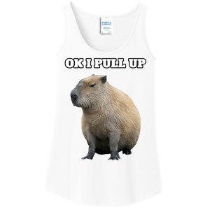 Ok I Pull Up Capybara Gift Funny Capybara Meme Ok I Pull Up Ladies Essential Tank