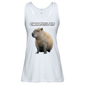 Ok I Pull Up Capybara Gift Funny Capybara Meme Ok I Pull Up Ladies Essential Flowy Tank