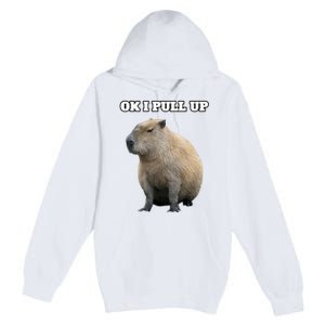 Ok I Pull Up Capybara Gift Funny Capybara Meme Ok I Pull Up Premium Pullover Hoodie