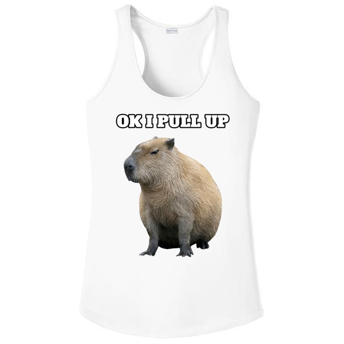 Ok I Pull Up Capybara Gift Funny Capybara Meme Ok I Pull Up Ladies PosiCharge Competitor Racerback Tank