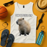 Ok I Pull Up Capybara Gift Funny Capybara Meme Ok I Pull Up Tank Top