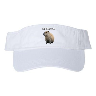 Ok I Pull Up Capybara Gift Funny Capybara Meme Ok I Pull Up Valucap Bio-Washed Visor