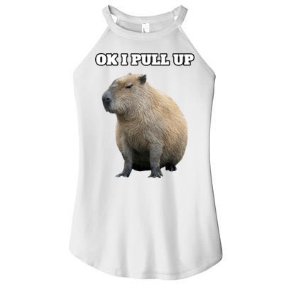 Ok I Pull Up Capybara Gift Funny Capybara Meme Ok I Pull Up Women's Perfect Tri Rocker Tank
