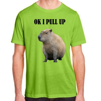 Ok I Pull Up Capybara Funny Adult ChromaSoft Performance T-Shirt