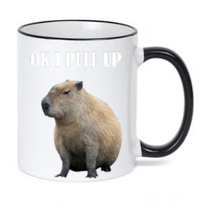 Ok I Pull Up Capybara Funny 11oz Black Color Changing Mug