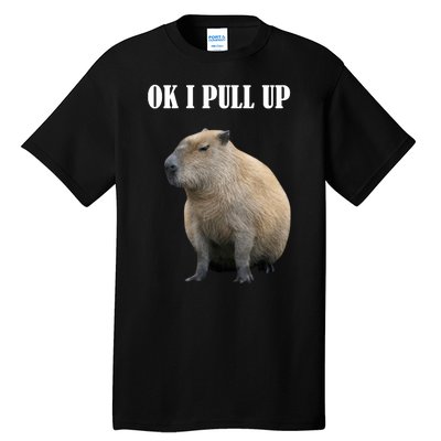 Ok I Pull Up Capybara Funny Tall T-Shirt