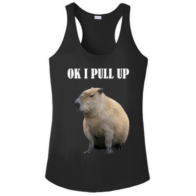 Ok I Pull Up Capybara Funny Ladies PosiCharge Competitor Racerback Tank