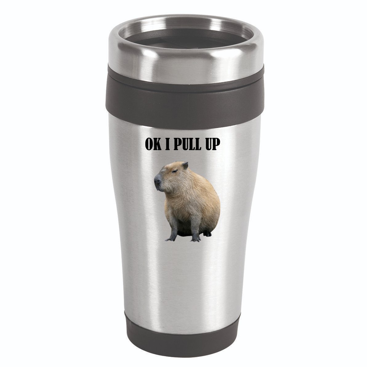 Ok I Pull Up Capybara Funny 16oz Travel Tumbler