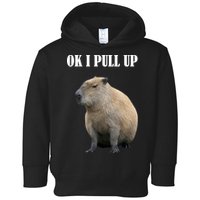 Ok I Pull Up Capybara Funny Toddler Hoodie