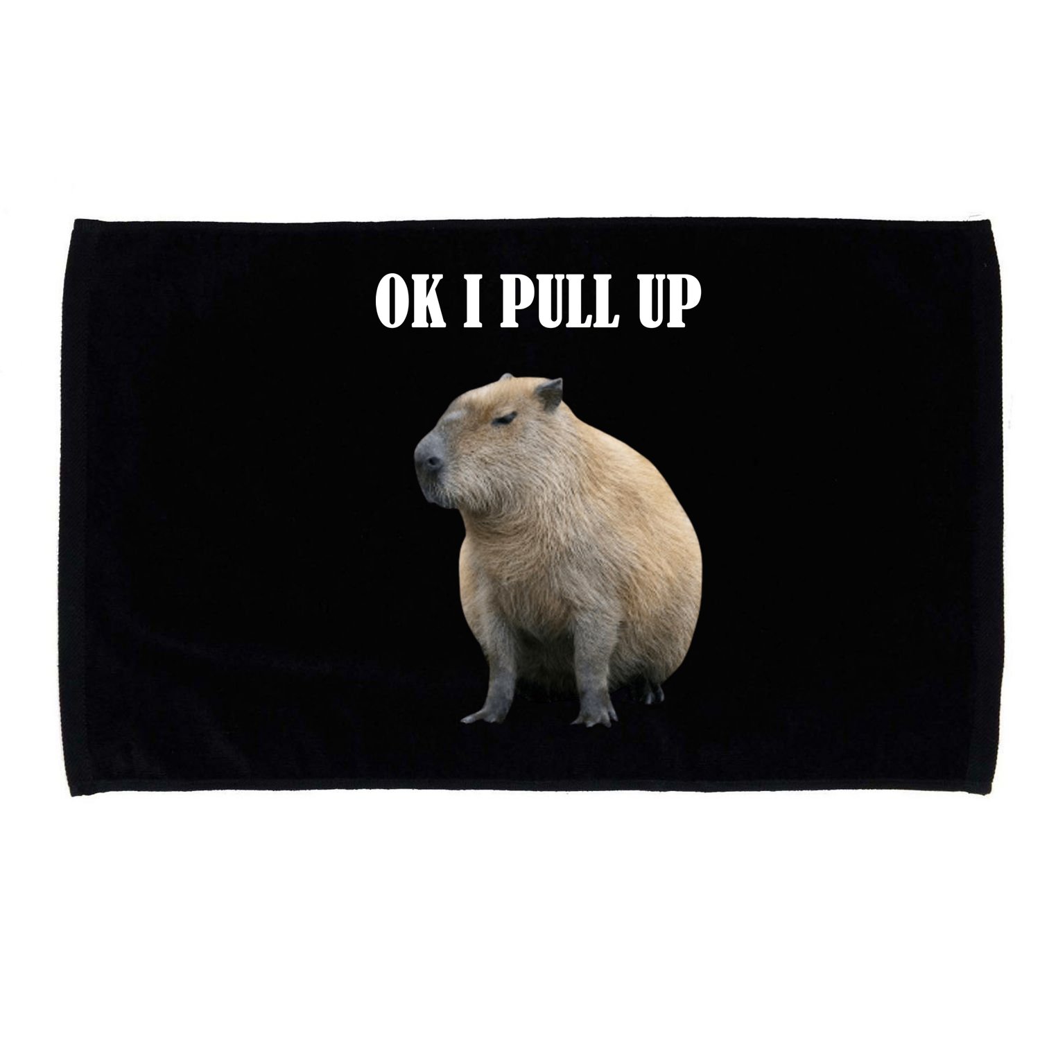 Ok I Pull Up Capybara Funny Microfiber Hand Towel