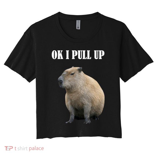 Ok I Pull Up Capybara Funny Crop Top