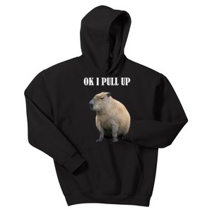 Ok I Pull Up Capybara Funny Kids Hoodie