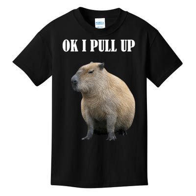 Ok I Pull Up Capybara Funny Kids T-Shirt